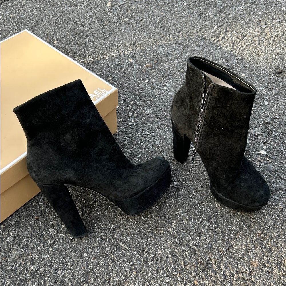 Michael Kors suede platform booties 7